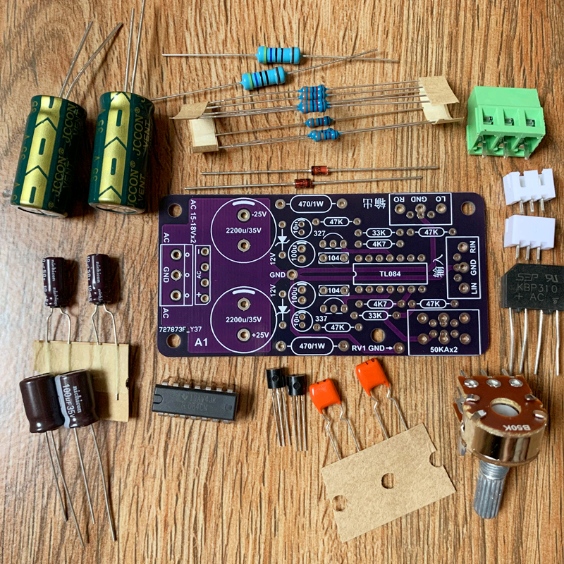British flavor A1 music fax pre-level original line with TL084 op-amp tuning board DIY parts empty board PCB