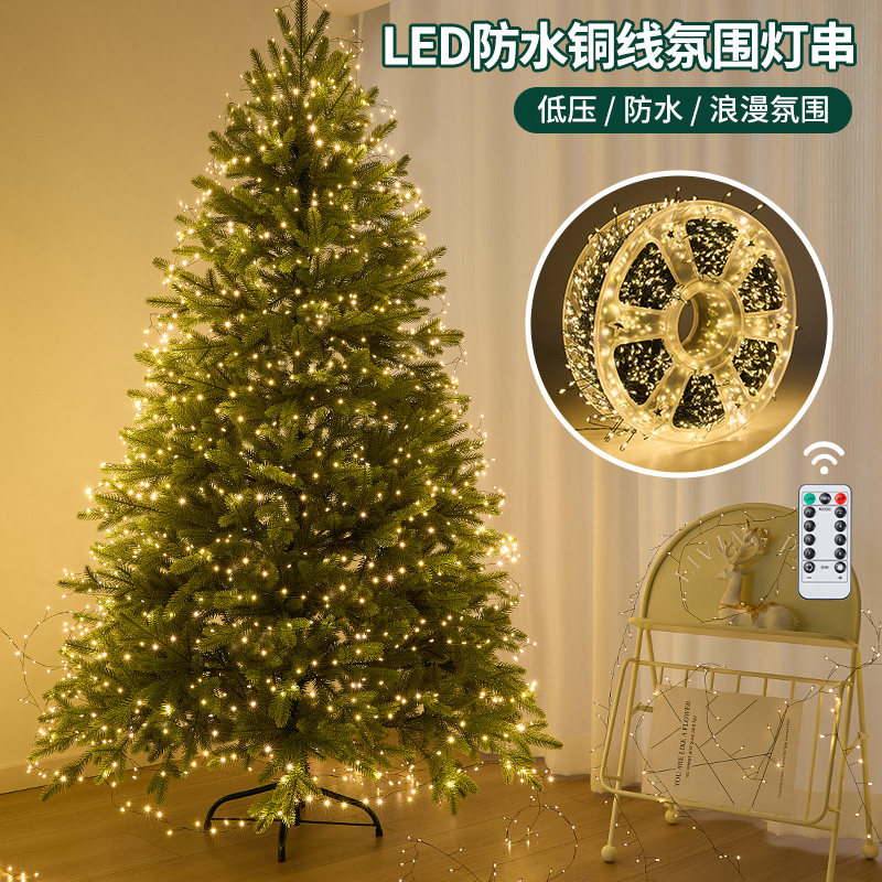 户外氛围灯低压彩灯 LED防水鞭炮灯圣诞节氛围灯串圣诞树装饰灯带