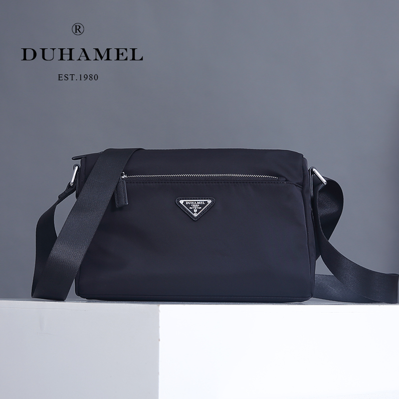 Korean style shoulder bag Simple casual all-match men's bag waterproof Oxford cloth messenger bag Large capacity horizontal classic