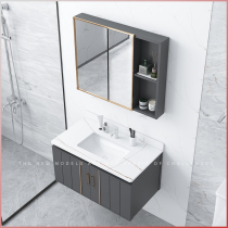 Space aluminum bathroom cabinet combination toilet washbasin small household wash table pool one tabletop balcony wash basin