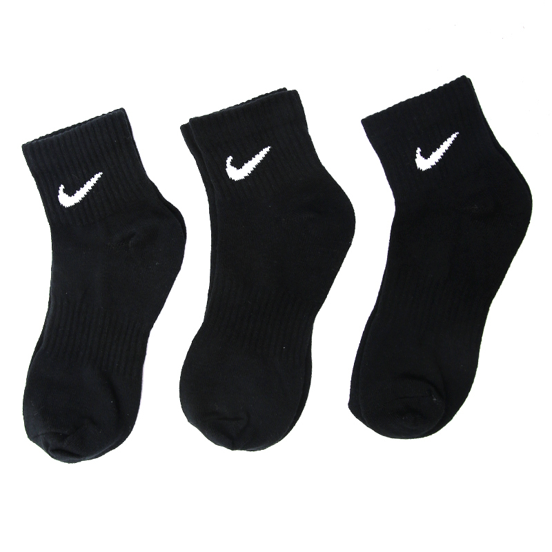 Nike Men's and Women's Socks 2025 Autumn New Breathable Three-Pair Pack Short Mid-Calf Casual Sports Socks Sx7677