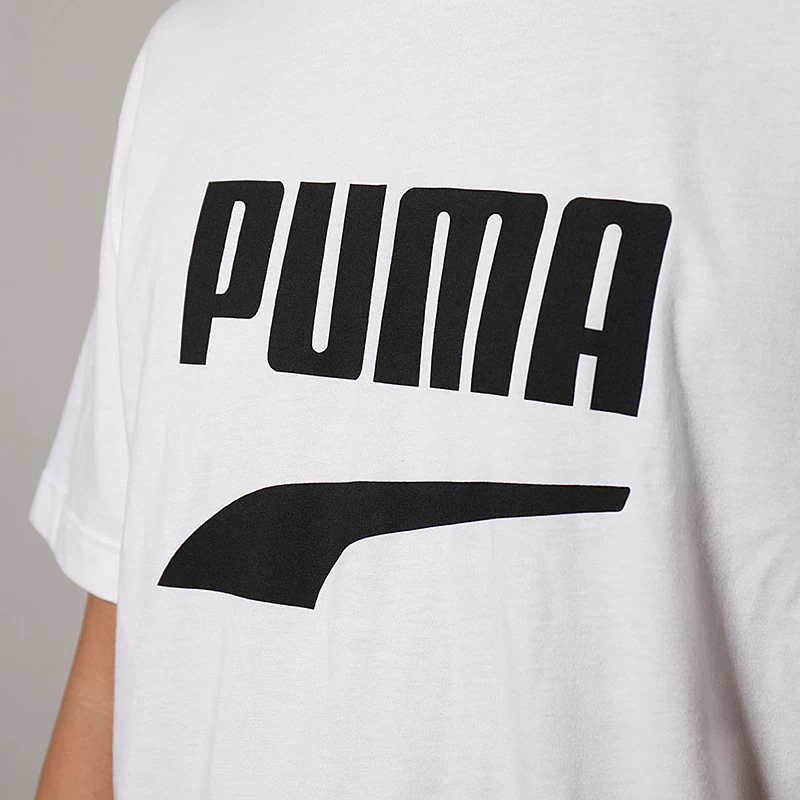 PUMA PUMA nam 2019 xuân mới diện đồ thể thao rộng cổ tròn giản dị áo thun ngắn tay thoáng khí 579112 - Áo phông thể thao