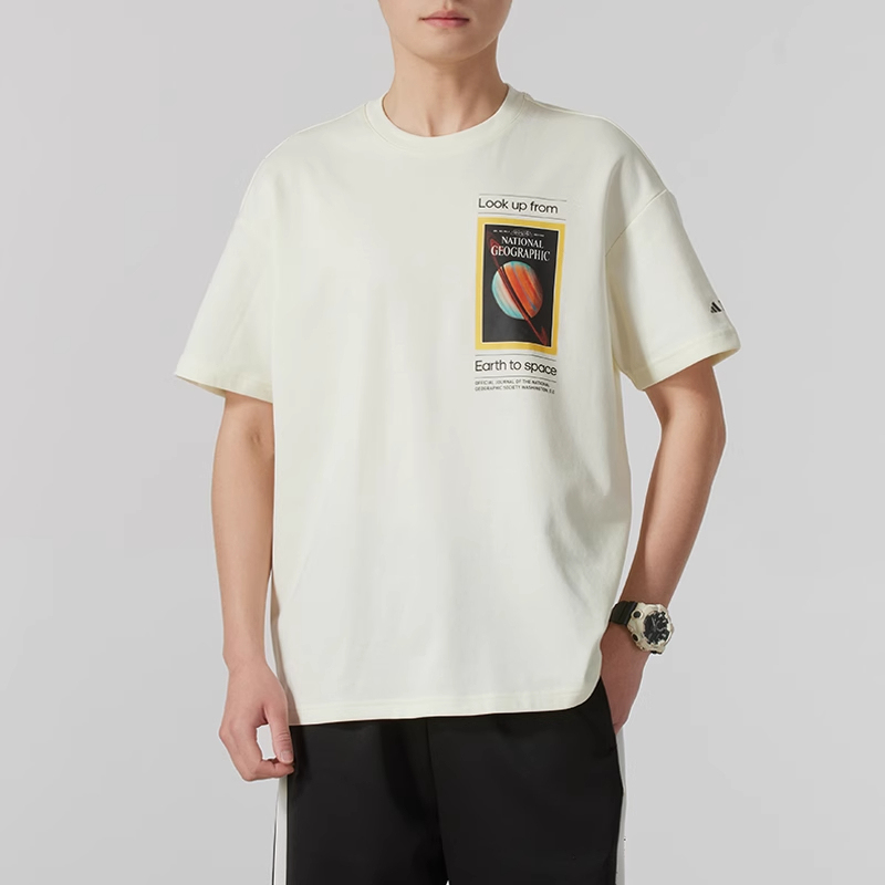 Adidas Men's and Women's Clothing 2025 Spring New Ng U Ar F Gfx Tt Shirt Jd5962
