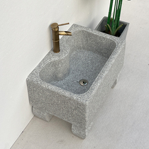 Outdoor marble mop pool courtyard stone mop pool balcony outdoor hand washing sink natural stone mop pool