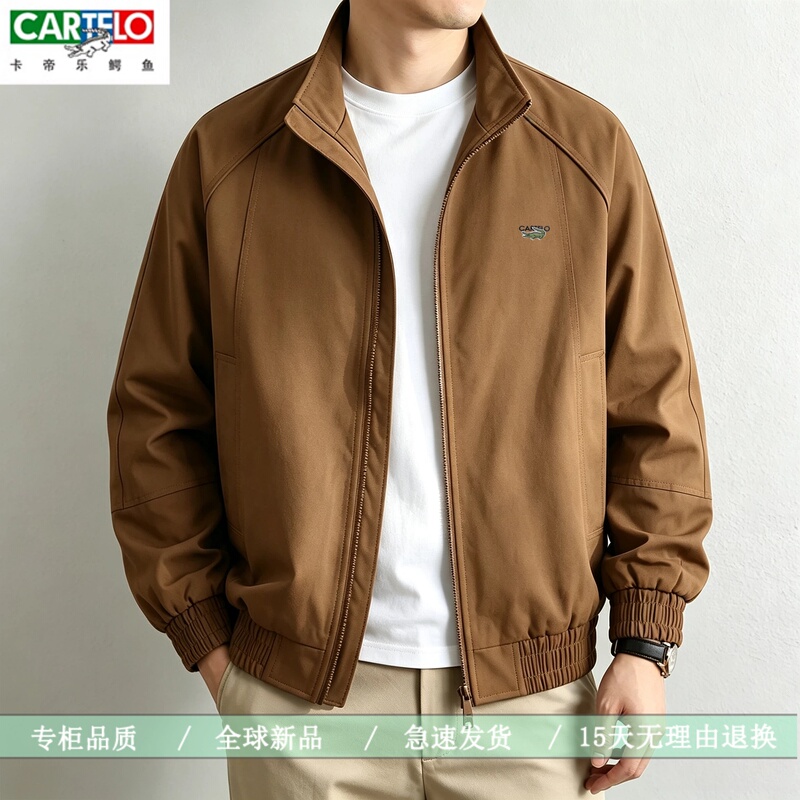 Cartelo Crocodile Men's New Autumn and Winter Jacket Loose Fit Casual Workwear Coat for Young and Middle-Aged Commuters