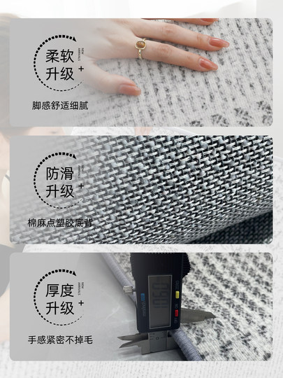 Carpet living room 2026 new light luxury high-grade no-wash wipeable home bedroom soundproof Italian minimalist waterproof floor mat