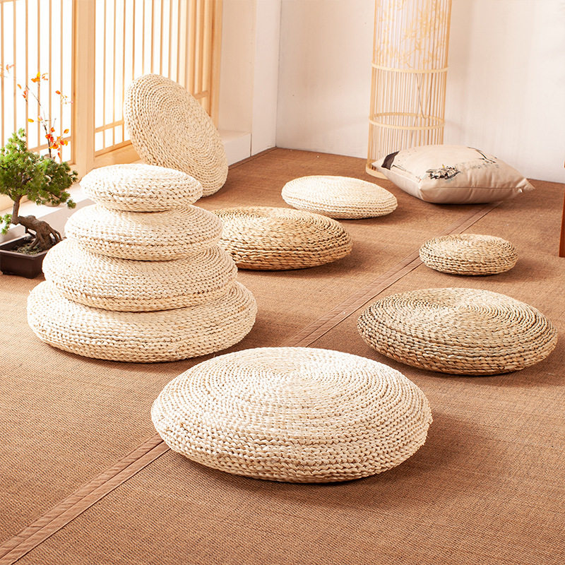 Meditation meditation cushion rattan futon tatami thickened straw pier rattan futon round sitting pier straw bay window cushion