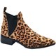 Pick up the missing item~Foreign trade list 2021 low heel pointed toe leopard print short boots women Chelsea boots thick heel sleeve large size women's boots