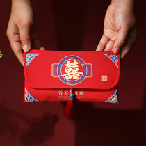 Change of mouth RMBten thousand red packet bag wedding creativity upscale wedding individuality Buyi Chinese wind gift gold bag The big name is seal