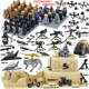 Military Ghost Special Forces Minifigure Building Blocks Swat War Wolf Whistle Tower High-Range Desert Battlefield Base Assembly Toy
