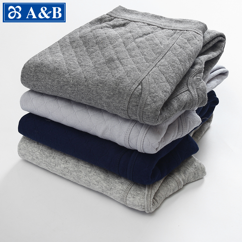 AB sanitary pants men's pure cotton warm cotton pants three-layer thickened large size loose middle-aged and elderly high waist autumn and winter women's underwear