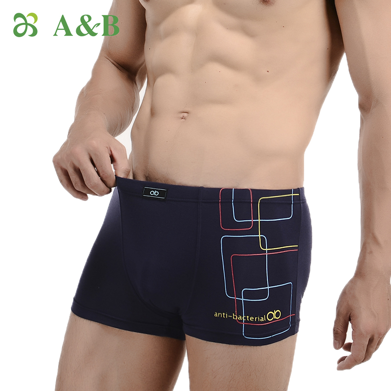 4 ab men's underwear bamboo fiber ice silk summer high waist breathable boxer pants U convex large size modal pants