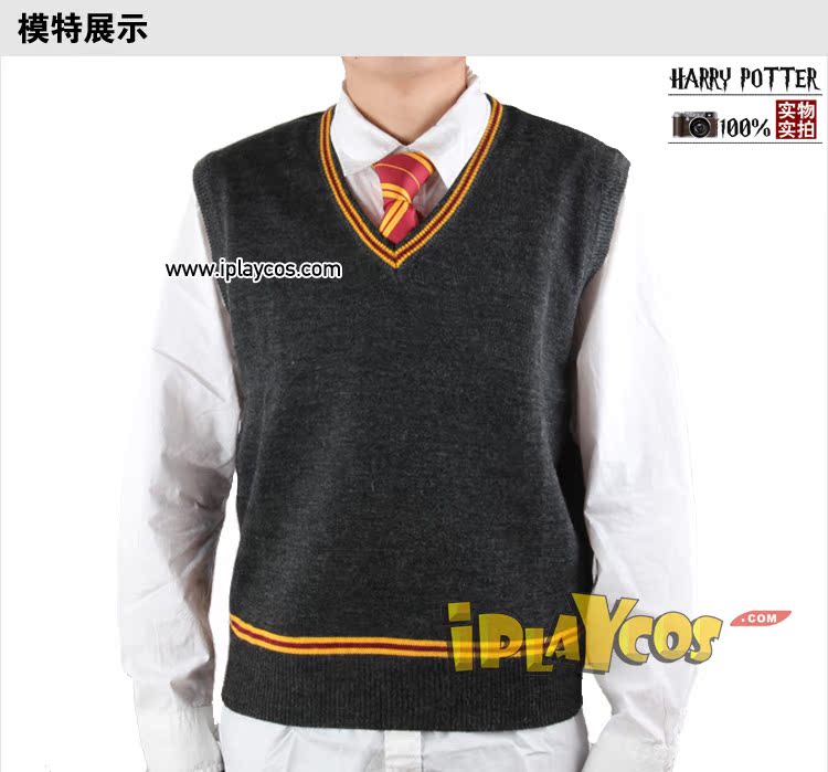 2017 hot Harry Potter đồng phục học sinh Gryffindor vest áo len áo len nam V-Cổ vest