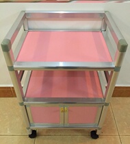 Beauty salon three-layer mobile trolley push type rack kitchen with pulley trolley multi-function