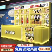 Simple customized video game city trendy toy store display cabinet paint gift cabinet design toy cabinet hand-made doll product cabinet
