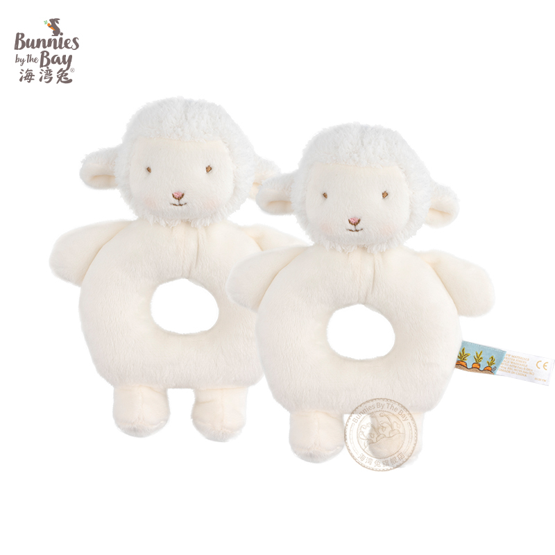 American Bunnies Baby Lamb Hand Bell Toy 0-2 Years Old Newborn Bunny Soothing Doll Dog Bay Rabbit