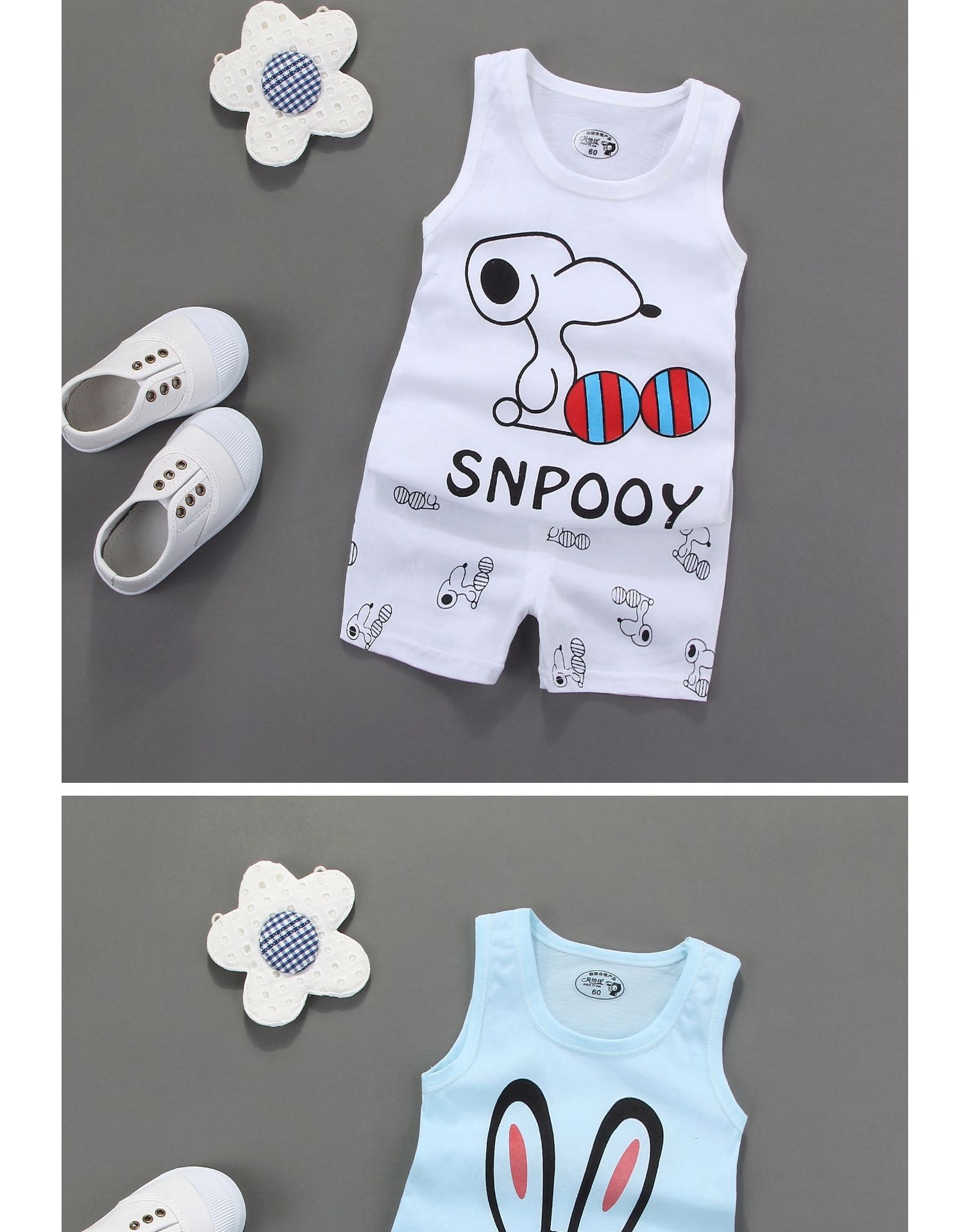 Đặc biệt hàng ngày bộ đồ mới giản dị cotton mùa hè trẻ em quần short ngắn tay hai mảnh quần áo trẻ em - Phù hợp với trẻ em đồ bơi cho bé