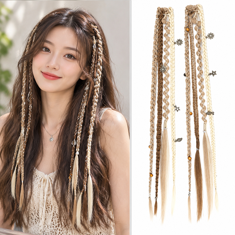 Bohemian Style Wigs, Braided Long Hair, Braided Hairstyles, Dreadlocks, Internet Celebrity Style, Boxing Braids, Bb Clips, Stage Hairstyles Bohemian Style Wigs, Braided Long Hair, Braided Hairstyles, Dreadlocks, Internet Celebrity Style, Boxing Braids, Bb Clips, Stage Hairstyles