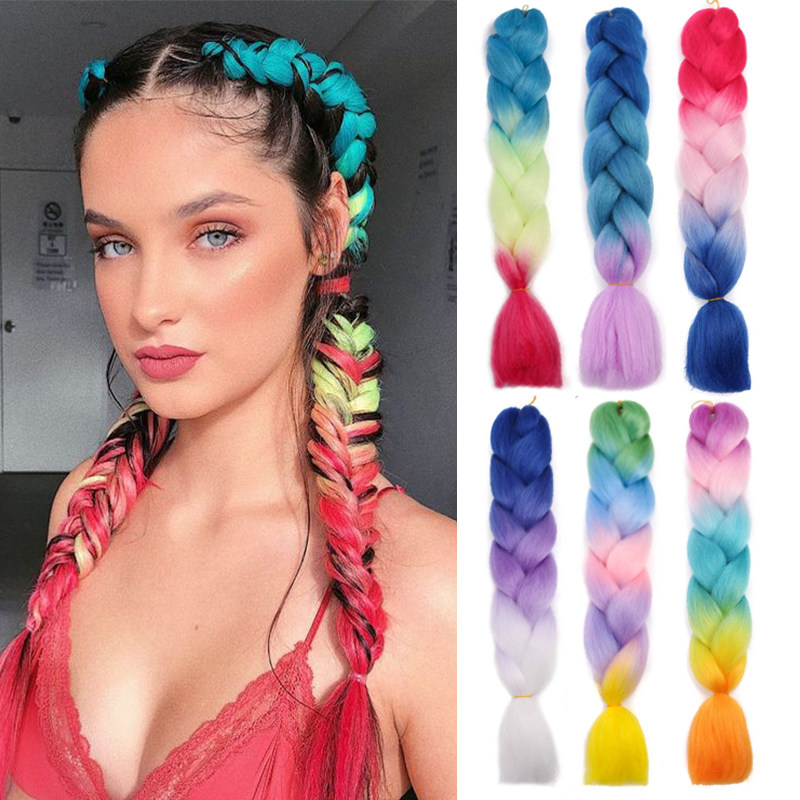Hainan Sanya Little Red Book with the same boxing braid handmade dirty braid hair color braided hair high temperature silk material wig