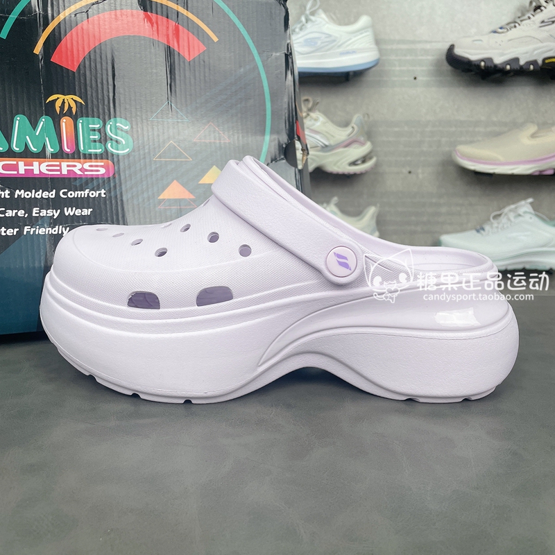 Skechers Women's Summer Thick-Soled Height-Increasing Cushioning Soft Comfortable Clogs Sandals 111678