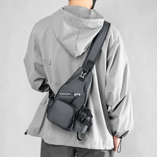 Мужская нагрудная сумка, вместительная и большая сумка через плечо, водонепроницаемая трендовая сумка на одно плечо, ткань оксфорд