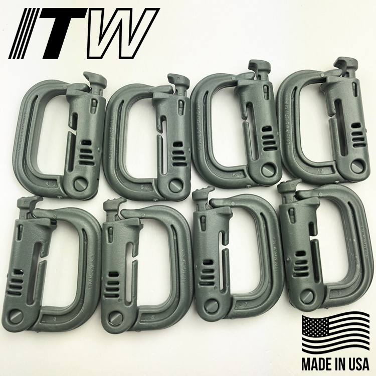 ITW GRIMLOC MOLLE U.S. imported tactical D-type lock buckle Kettle quick hanging buckle