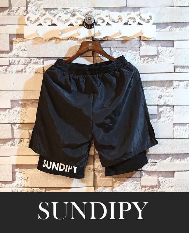 Sundipy hè nam Nhật Bản quần short đôi quần lọt khe 5 điểm quần 5 quần đi biển quần âu - Quần short quần túi hộp nam