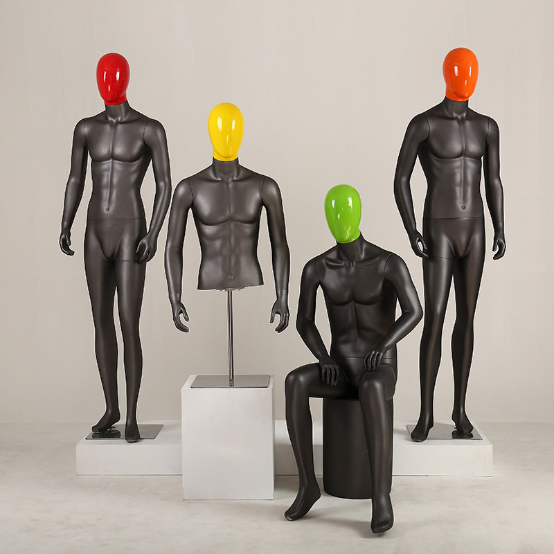 Hujun Model Props Full Body Model Shop Window Show Rack Wedding Dress Clothing Shop Male Model Five Color Human Body Models