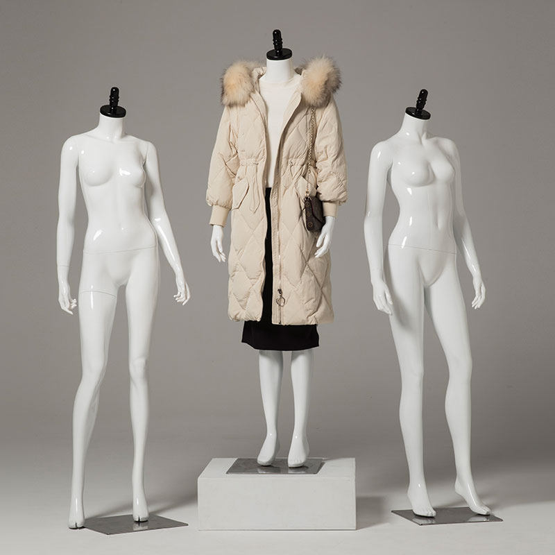 Clothing shop models props women all bright white wooden cover models windows displaying wedding dress human models