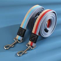 Pet canvas traction rope to stretch dog rope reinforced gold for Brador General Medium Dog Traction Walking Dog Rope