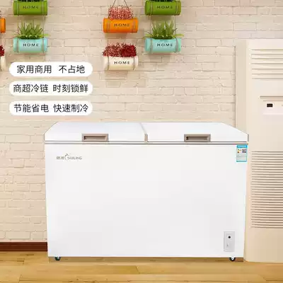 Sui Ling BCD-252K Horizontal Freezer Commercial Household Beverage Double Temperature Double Chamber Refrigeration Frozen Fresh Meat Freezer