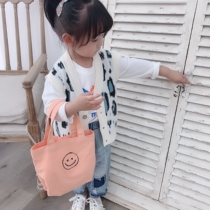 Boys spring vest baby knitted wool imitation mink velvet thin section new outerwear foreign style childrens baby vest cardigan autumn