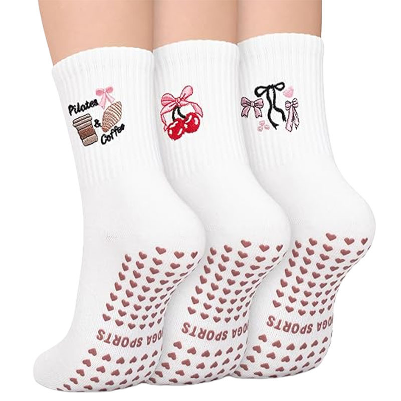 Amazon Shein Sports Socks for Women, Mid-Calf Cotton Socks with Cute Lace Embroidery, Professional Non-Slip, Specifically for Pilates Amazon Shein Sports Socks for Women, Mid-Calf Cotton Socks with Cute Lace Embroidery, Professional Non-Slip, Specifically for Pilates