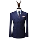 Bộ đồ nam hai bên ngực, bộ đồ sọc xanh nước Anh, bộ đồ ba mảnh, khoét cổ, bộ vest lịch sự, phần mỏng - Suit phù hợp