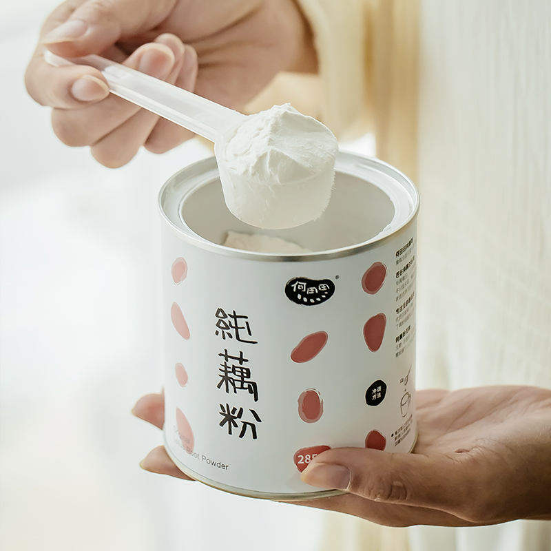 Ruoguji) Low fat ancient pure lotus root powder Natural lotus root handmade pregnant women original flavor No addition no sugar canned