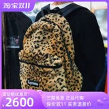 Подлинная верховный леопардовый флис FW17 Tide плюшевая бедная печать мужчин и женских рюкзаков