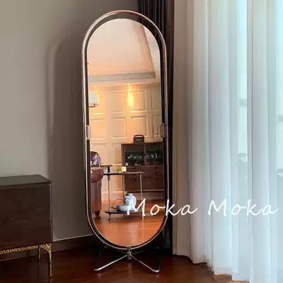MokaMoka full-length mirror medieval floor mirror subnet red ins Wind home bedroom rotating full-length mirror dressing mirror