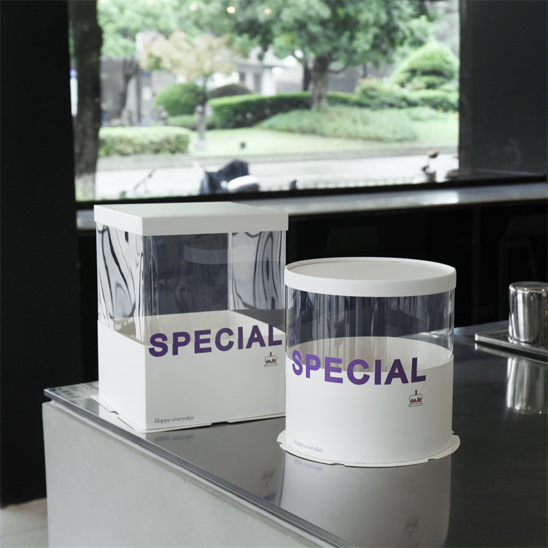 New three-dimensional letter cake box customizable with pattern cake box translucent birthday cake box round cake box-Taobao