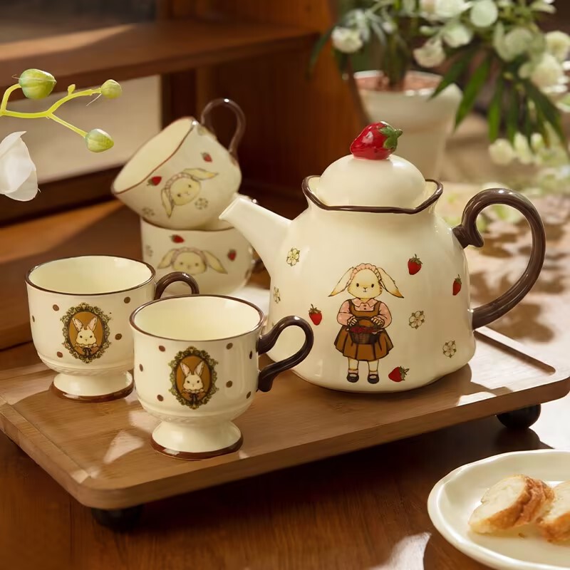 Hera Rabbit Tea Set 2026 New Model Teapot Birthday Gift for Women Housewarming New Home Wedding Gift Cup