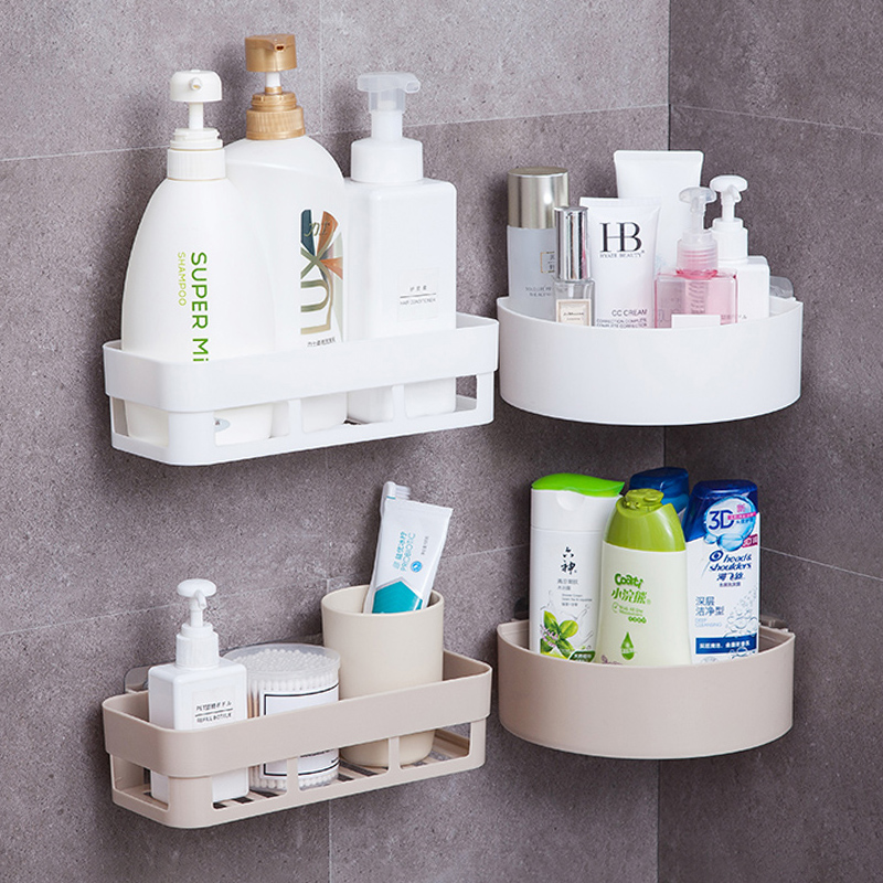 Bathroom corner shelf Triangle powder room Simple modern hygienic ask free hole sink to put cosmetics