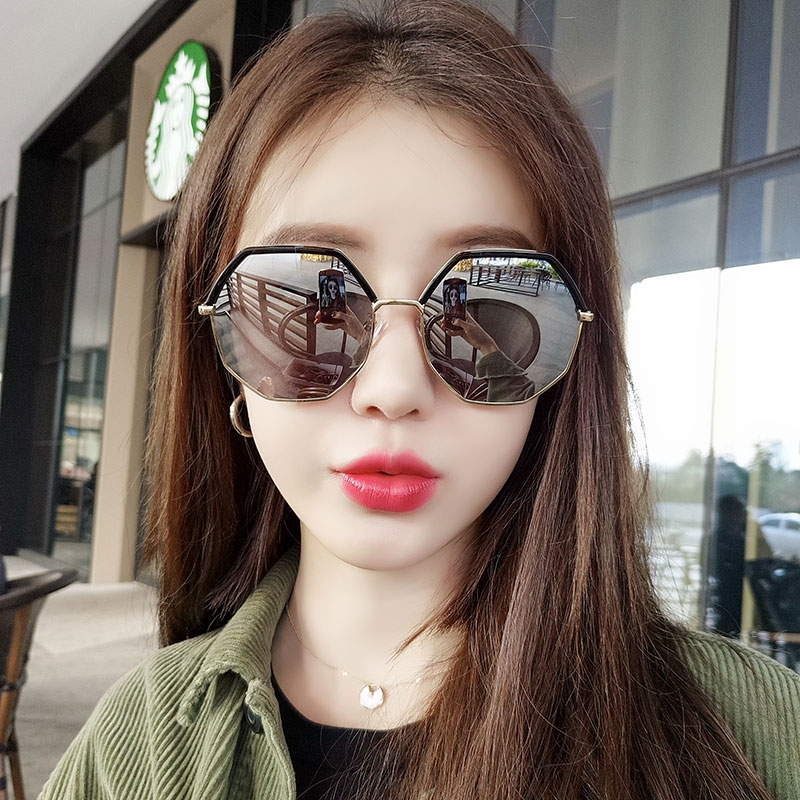 2022 new polarized sunglasses female anti-UV Korean version tide sunglasses driving special glasses big face to thin summer