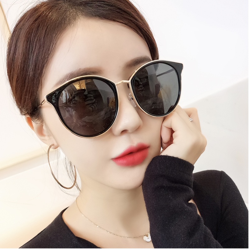 2022 New Polarized Sunglasses Women's Sunglasses Women's Big Face Slim Net Red Large Frame Anti-UV Driving Glasses Trend