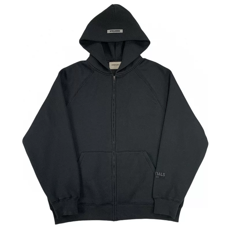 50% скидка FOG Американский модный бренд ESSENTIALS многошовная силиконовая пружинная молния худи куртка