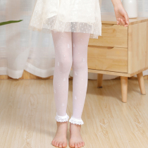 Summer thin childrens ultra-thin transparent lace leggings Girls rabbit pantyhose Crystal stockings anti-mosquito tights