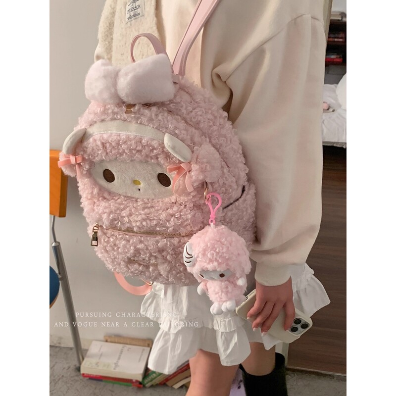 Sweet, Cool, Cute, Furry Little Sheep Backpack for Women, 2025 New Trendy Fashion Large-Capacity Lamb Wool Plush Bag Sweet, Cool, Cute, Furry Little Sheep Backpack for Women, 2025 New Trendy Fashion Large-Capacity Lamb Wool Plush Bag