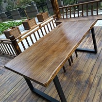 Solid wood meeting table minimalist modern desk loft talks table log logarithme large table strip table meeting table