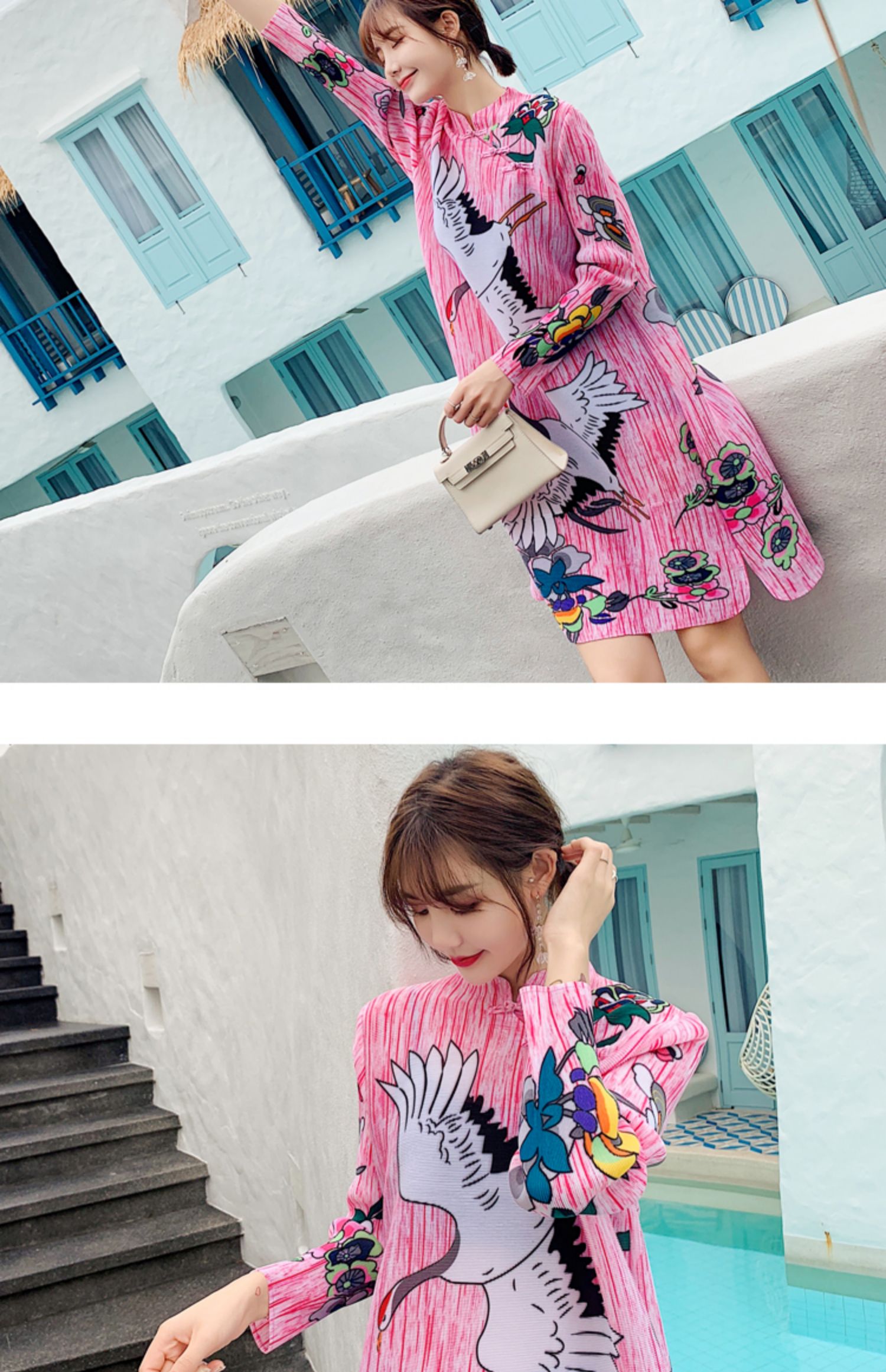 Phong cách Trung Quốc cải tiến đầm sườn xám 2019 mới của phụ nữ mùa xuân eo cao là váy Pháp mỏng - Váy eo cao 	mẫu váy eo đẹp	