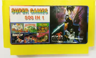 Little overlord game card yellow card game cassette FC 8 bit Game yellow card 500 in 1 Gold Classic nostalgic game card