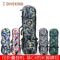 DIVEKING Freediving Fins PACK Long Fins PACK Foldable BOARDING Large CAPACITY C4