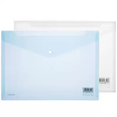 Deli 8308 document bag 8313 transparent A4 horizontal student information bag storage test paper bag whole package of ten shipments